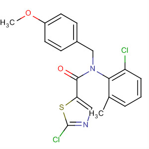 N-(4-甲氧基芐基)-2-氯-N-(2-氯-6-甲基苯基)-1,3-噻唑-5-羧酰胺結(jié)構(gòu)式_834888-63-0結(jié)構(gòu)式