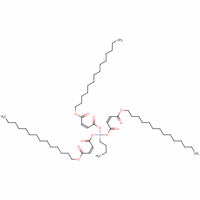 十四烷基(2Z)-6-丁基-4,8,11-三氧代-6-{[(2Z)-4-氧代-4-(十四烷氧基)-2-丁烯酰]氧基}-5,7,12-三氧雜-6-錫雜二十六-2,9-二烯-1-酸酯結構式_84029-75-4結構式
