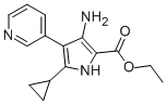 1H-Pyrrole-2-carboxylic acid, 3-amino-5-cyclopropyl-4-(3-pyridinyl)-, ethyl esterStructure,847277-94-5Structure 1H-Pyrrole-2-carboxylic acid, 3-amino-5-cyclopropyl-4-(3-pyridinyl)-, ethyl ester Structure,847277-94-5Structure