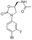 (5S)-n-[3-(4-bromo-3-fluorophenyl)-2-oxooxazolidin-5-ylmethyl]acetamide Structure,856677-05-9Structure