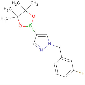 1-(3-氟芐基)-4-(4,4,5,5-四甲基-1,3,2-二噁硼烷-2-基)-1H-吡唑結(jié)構(gòu)式_864771-96-0結(jié)構(gòu)式