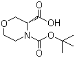 4-Boc-3(R)-morpholinecarboxylic acid Structure,869681-70-9Structure