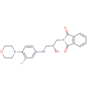 N-(3-鄰苯二甲酰亞氨基-2-(r)-羥基丙基)-3-氟-4-(嗎啉)苯胺結(jié)構(gòu)式_874340-08-6結(jié)構(gòu)式