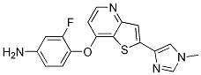 3-氟-4-(2-(1-甲基-1H-咪唑-4-基)噻吩硫代[3,2-b]吡啶-7-氧基)苯胺結(jié)構(gòu)式_875340-09-3結(jié)構(gòu)式