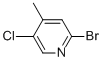 2-Bromo-5-chloro-4-methylpyridine Structure,885267-40-3Structure