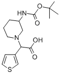 (3-Boc-氨基-1-哌啶)-噻吩-3-乙酸結(jié)構(gòu)式_885275-61-6結(jié)構(gòu)式