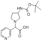 (3-Boc-氨基-1-吡咯烷)-吡啶-3-乙酸結(jié)構(gòu)式_885276-18-6結(jié)構(gòu)式