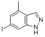 1H-Indazole, 6-iodo-4-methyl-Structure,885521-18-6Structure 1H-Indazole, 6-iodo-4-methyl- Structure,885521-18-6Structure