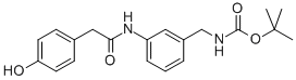 [3-[2-(4-羥基-苯基)-乙酰基氨基]-芐基]-氨基甲酸叔丁酯結(jié)構(gòu)式_886362-47-6結(jié)構(gòu)式