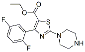 5-Thiazolecarboxylic acid, 4-(2,5-difluorophenyl)-2-(1-piperazinyl)-, ethyl esterStructure,887267-68-7Structure 5-Thiazolecarboxylic acid, 4-(2,5-difluorophenyl)-2-(1-piperazinyl)-, ethyl ester Structure,887267-68-7Structure