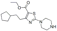 5-Thiazolecarboxylic acid, 4-(2-cyclopentylethyl)-2-(1-piperazinyl)-, ethyl esterStructure,905807-74-1Structure 5-Thiazolecarboxylic acid, 4-(2-cyclopentylethyl)-2-(1-piperazinyl)-, ethyl ester Structure,905807-74-1Structure