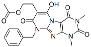 7-[2-(乙?；趸?乙基]-6-羥基-1,3-二甲基-9-(苯基甲基)-嘧啶并[2,1-f]嘌呤-2,4,8(1H,3H,9H)-三酮結(jié)構(gòu)式_91285-17-5結(jié)構(gòu)式
