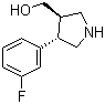 ((3R,4S)-4-(3-氟苯基)吡咯烷-3-基)甲醇結(jié)構(gòu)式_915390-10-2結(jié)構(gòu)式