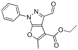 1H-furo[2,3-c]pyrazole-4-carboxylic acid, 3-formyl-5-methyl-1-phenyl-, ethyl ester Structure,928850-33-3Structure