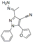 1H-pyrazole-4-carbonitrile, 5-(2-furanyl)-3-(1-hydrazinylideneethyl)-1-phenyl-Structure,933065-53-3Structure 1H-pyrazole-4-carbonitrile, 5-(2-furanyl)-3-(1-hydrazinylideneethyl)-1-phenyl- Structure,933065-53-3Structure