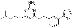 4-[2-[3-(2-呋喃)苯基]乙基]-6-(3-甲基丁氧基)-2-嘧啶胺結(jié)構(gòu)式_937369-38-5結(jié)構(gòu)式