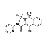 4-羥基-2-(2H3)甲基-N-(2-吡啶基)-2H-1,2-苯并噻嗪-3-甲酰胺1,1-二氧化物結(jié)構(gòu)式_942047-64-5結(jié)構(gòu)式