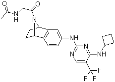 N-(2-(6-((4-(cyclobutylamino)-5-(trifluoromethyl)pyrimidin-2-yl)amino)-1,2,3,4-tetrahydro-1,4-epiminonaphthalen-9-yl)-2-oxoethyl)acetamideStructure,942490-07-5Structure N-(2-(6-((4-(cyclobutylamino)-5-(trifluoromethyl)pyrimidin-2-yl)amino)-1,2,3,4-tetrahydro-1,4-epiminonaphthalen-9-yl)-2-oxoethyl)acetamide Structure,942490-07-5Structure