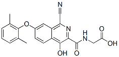 n-[[1-氰基-7-(2,6-二甲基苯氧基)-4-羥基-3-異喹啉]羰基]-甘氨酸結(jié)構(gòu)式_945739-86-6結(jié)構(gòu)式