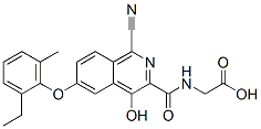 n-[[1-氰基-6-(2-乙基-6-甲基苯氧基)-4-羥基-3-異喹啉]羰基]-甘氨酸結(jié)構式_945739-87-7結(jié)構式