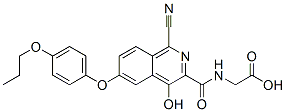 n-[[1-氰基-4-羥基-6-(4-丙氧基苯氧基)-3-異喹啉]羰基]-甘氨酸結(jié)構(gòu)式_945739-93-5結(jié)構(gòu)式