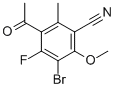 Benzonitrile, 3-acetyl-5-bromo-4-fluoro-6-methoxy-2-methyl-Structure,945964-38-5Structure Benzonitrile, 3-acetyl-5-bromo-4-fluoro-6-methoxy-2-methyl- Structure,945964-38-5Structure