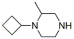 1-環(huán)丁基-2-甲基哌嗪結(jié)構(gòu)式_949922-66-1結(jié)構(gòu)式