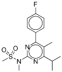 N-[4-(4-氟苯基)-5-甲基-6-(1-甲基乙基)-2-嘧啶]-n-甲基甲烷磺酰胺結(jié)構(gòu)式_953776-62-0結(jié)構(gòu)式