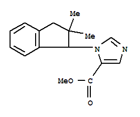 1-(2,3-二氫-2,2-二甲基-1H-茚-1-基)-1H-咪唑-5-羧酸甲酯結(jié)構(gòu)式_110323-95-0結(jié)構(gòu)式