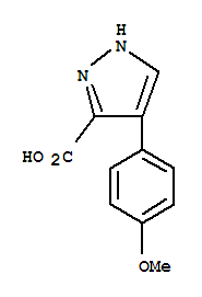 4-(4-Methoxyphenyl)-1h-pyrazole-3-carboxylic acidStructure,110356-26-8Structure 4-(4-Methoxyphenyl)-1h-pyrazole-3-carboxylic acid Structure,110356-26-8Structure