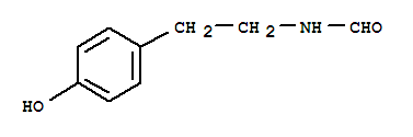 Formamide, N-(p-hydroxyphenethyl)- N-FormyltyramineStructure,13062-78-7Structure Formamide, N-(p-hydroxyphenethyl)- N-Formyltyramine Structure,13062-78-7Structure