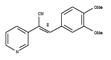 (Z)-3-(3,4-dimethoxyphenyl)-2-pyridin-3-ylprop-2-enenitrileStructure,149286-90-8Structure (Z)-3-(3,4-dimethoxyphenyl)-2-pyridin-3-ylprop-2-enenitrile Structure,149286-90-8Structure