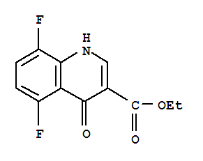 3-Quinolinecarboxylic acid, 5,8-difluoro-1,4-dihydro-4-oxo-, ethyl esterStructure,185011-67-0Structure 3-Quinolinecarboxylic acid, 5,8-difluoro-1,4-dihydro-4-oxo-, ethyl ester Structure,185011-67-0Structure