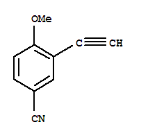 Benzonitrile, 3-ethynyl-4-methoxy-(9ci)Structure,204919-70-0Structure Benzonitrile, 3-ethynyl-4-methoxy-(9ci) Structure,204919-70-0Structure