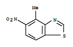 Benzothiazole, 4-methyl-5-nitro-(9ci)Structure,208458-46-2Structure Benzothiazole, 4-methyl-5-nitro-(9ci) Structure,208458-46-2Structure