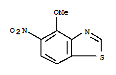 Benzothiazole, 4-methoxy-5-nitro-(9ci)Structure,208458-61-1Structure Benzothiazole, 4-methoxy-5-nitro-(9ci) Structure,208458-61-1Structure
