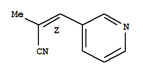 2-Propenenitrile,2-methyl-3-(3-pyridinyl)-,(2z)-(9ci)Structure,211446-57-0Structure 2-Propenenitrile,2-methyl-3-(3-pyridinyl)-,(2z)-(9ci) Structure,211446-57-0Structure