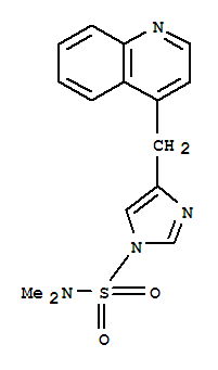 N,N-二甲基-4-(4-喹啉甲基)-1H-咪唑-1-磺酰胺結(jié)構(gòu)式_214700-55-7結(jié)構(gòu)式