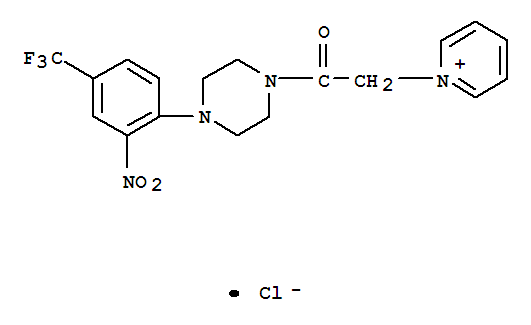 1-(4-[2-硝基-4-(三氟甲基)苯基]哌嗪o)-2-吡啶-1-乙酮鹽酸鹽結(jié)構(gòu)式_219139-24-9結(jié)構(gòu)式