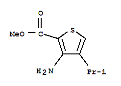 2-Thiophenecarboxylicacid,3-amino-4-(1-methylethyl)-,methylester(9ci)Structure,221043-89-6Structure 2-Thiophenecarboxylicacid,3-amino-4-(1-methylethyl)-,methylester(9ci) Structure,221043-89-6Structure