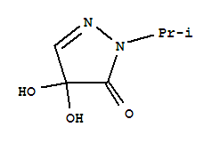 3H-pyrazol-3-one,2,4-dihydro-4,4-dihydroxy-2-(1-methylethyl)-(9ci)Structure,221325-76-4Structure 3H-pyrazol-3-one,2,4-dihydro-4,4-dihydroxy-2-(1-methylethyl)-(9ci) Structure,221325-76-4Structure
