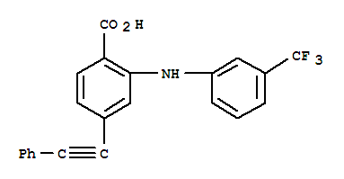 Benzoic acid, 4-(phenylethynyl)-2-[[3-(trifluoromethyl)phenyl]amino]-(9ci) Structure,228581-78-0Structure