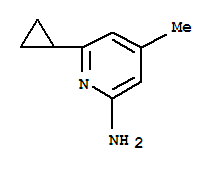 2-Pyridinamine,6-cyclopropyl-4-methyl-(9ci)Structure,234110-18-0Structure 2-Pyridinamine,6-cyclopropyl-4-methyl-(9ci) Structure,234110-18-0Structure