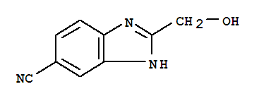 1H-benzimidazole-5-carbonitrile,2-(hydroxymethyl)-(9ci)Structure,237429-61-7Structure 1H-benzimidazole-5-carbonitrile,2-(hydroxymethyl)-(9ci) Structure,237429-61-7Structure