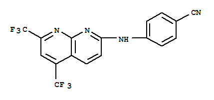 Benzonitrile, 4-[[5,7-bis(trifluoromethyl)-1,8-naphthyridin-2-yl]amino]-(9ci) Structure,241488-40-4Structure