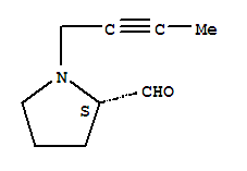 2-Pyrrolidinecarboxaldehyde, 1-(2-butynyl)-, (2s)-(9ci)Structure,243454-30-0Structure 2-Pyrrolidinecarboxaldehyde, 1-(2-butynyl)-, (2s)-(9ci) Structure,243454-30-0Structure