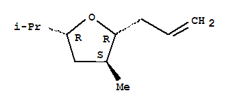 (2r,3s,5r)-rel-(9ci)-四氫-3-甲基-5-(1-甲基乙基)-2-(2-丙烯基)-呋喃結(jié)構(gòu)式_243983-04-2結(jié)構(gòu)式