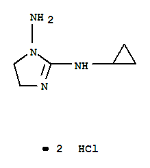 (9ci)-n2-環(huán)丙基-4,5-二氫-1H-咪唑-1,2-二胺雙鹽酸鹽結(jié)構(gòu)式_244784-32-5結(jié)構(gòu)式