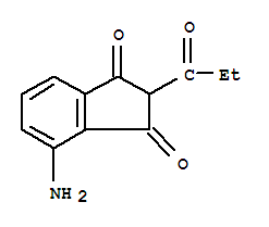 (9ci)-4-氨基-2-(1-氧代丙基)-1H-茚-1,3(2H)-二酮結(jié)構(gòu)式_247150-08-9結(jié)構(gòu)式