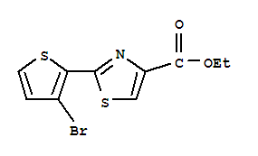 4-Thiazolecarboxylicacid,2-(3-bromo-2-thienyl)-,ethylester(9ci)Structure,256508-38-0Structure 4-Thiazolecarboxylicacid,2-(3-bromo-2-thienyl)-,ethylester(9ci) Structure,256508-38-0Structure
